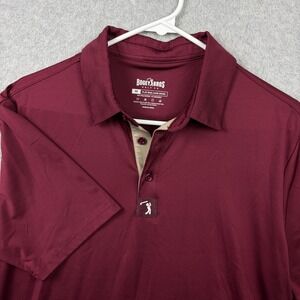 Bogey Bros Polo Shirt Mens XL Burgundy Red Golf Performance Stretch
